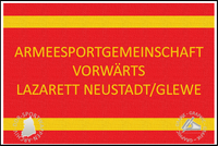 ASG Vorw&auml;rts Neustadt Glewe Lazarett Fahne